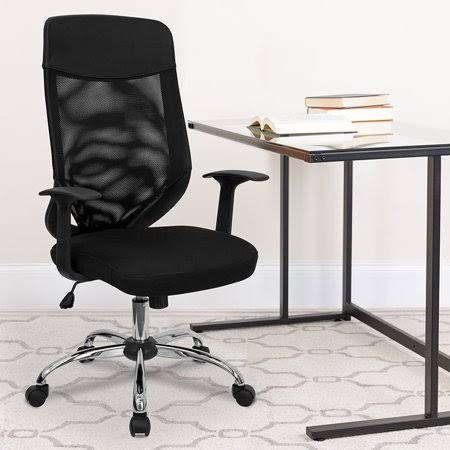 High Back Black Mesh Executive Swivel Office Chair with Arms B23609