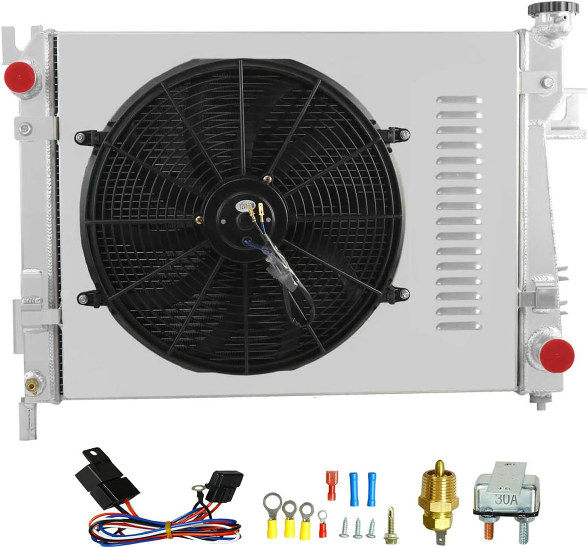 3 Row All Aluminum Radiator with Fan and Shroud D55625