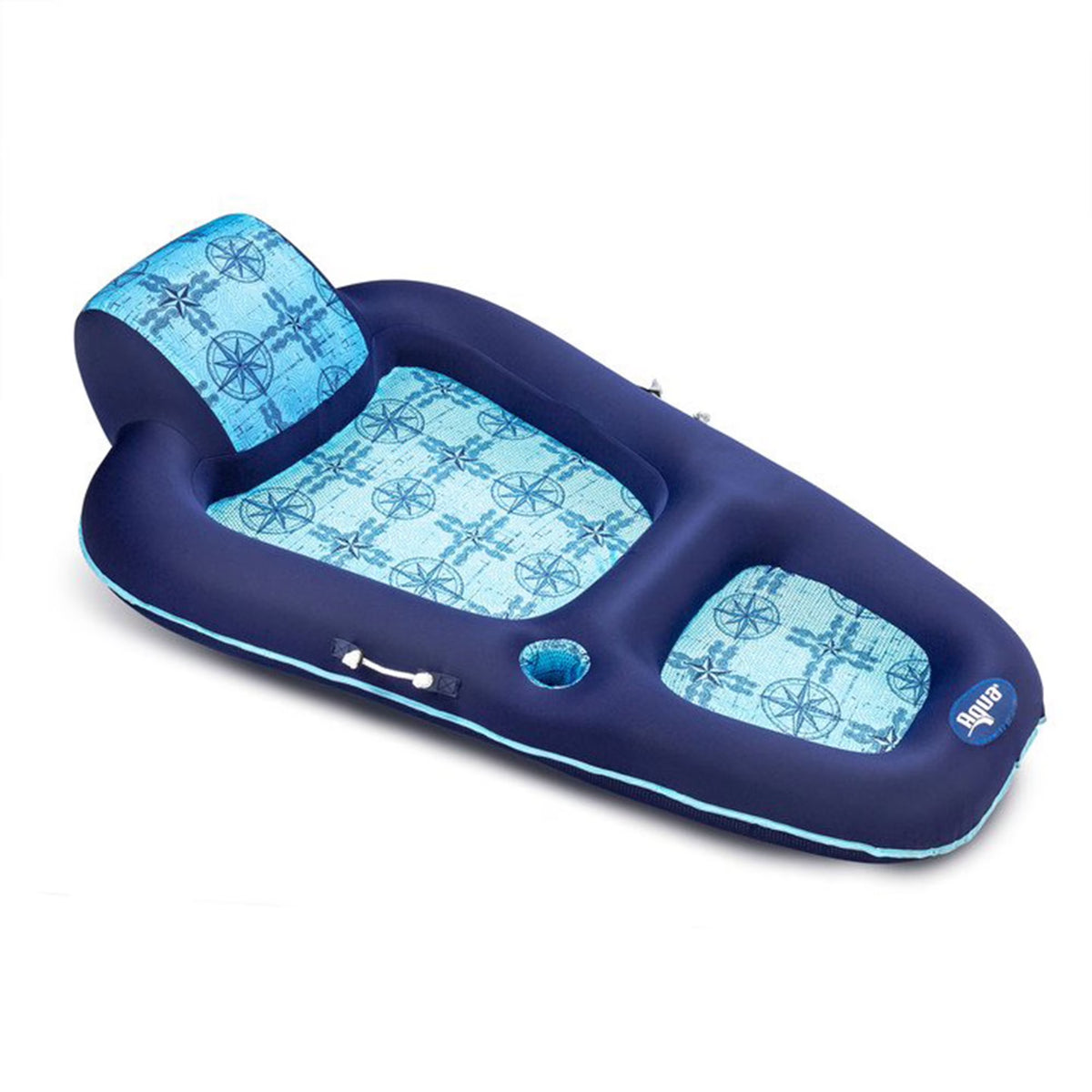 Blue Water Recliner Lounge Pool Float Chair with Headrest I457