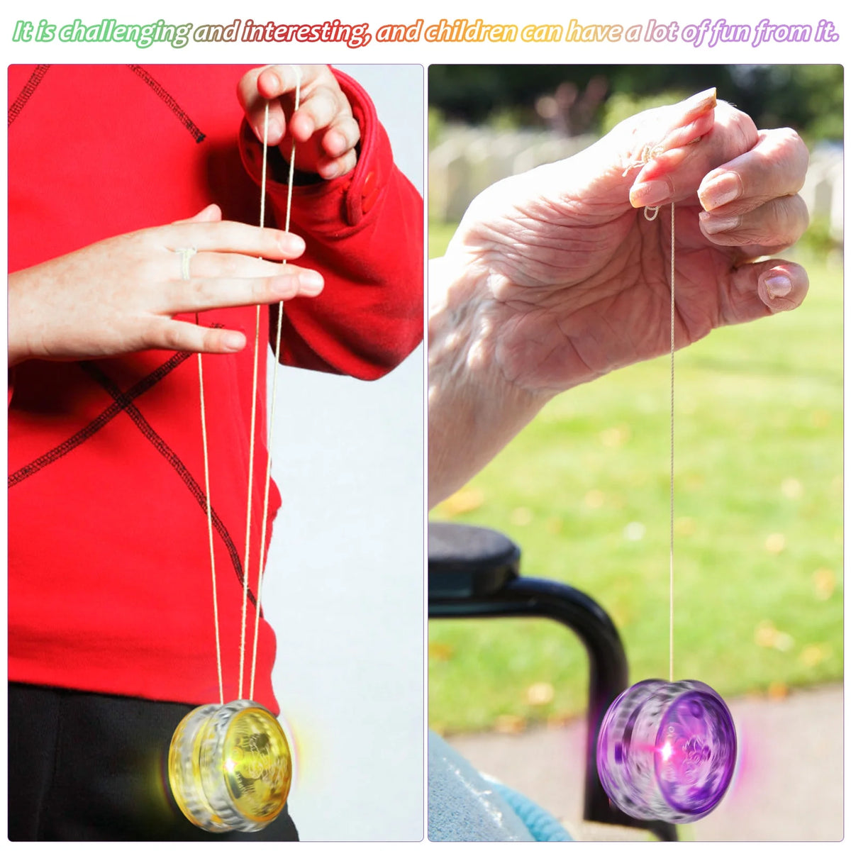 6 Pcs Plastic Light Up Yo-yo Balls P984009