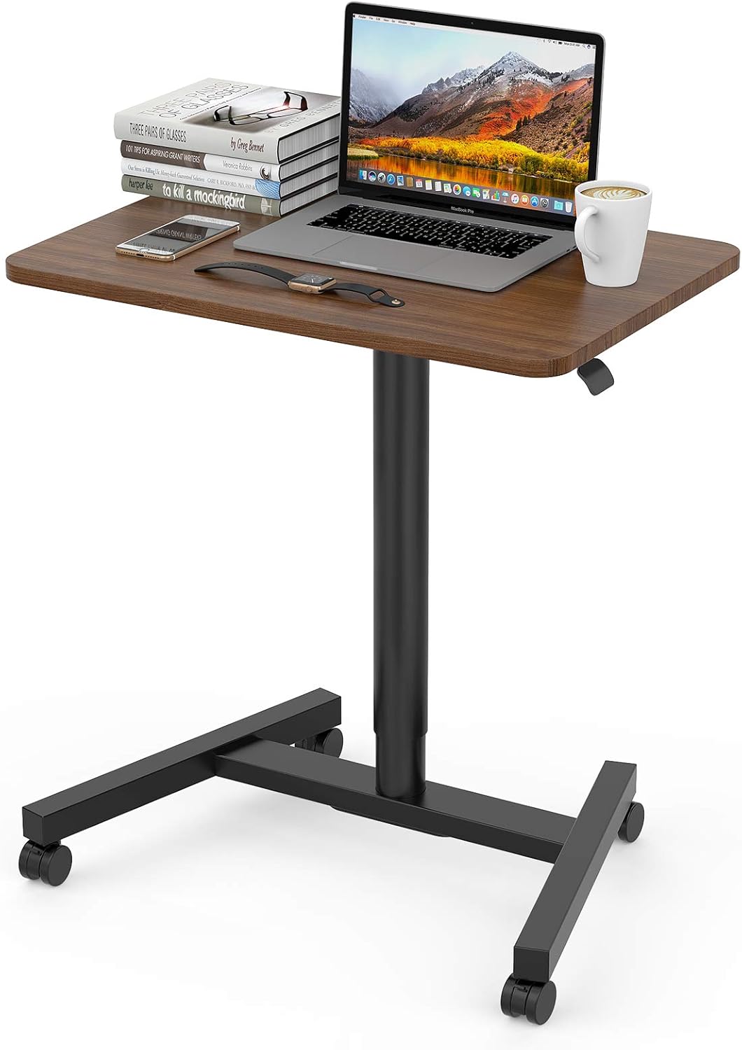 28 Inch Height Adjustable Rolling Laptop Desk with Wheels N4083