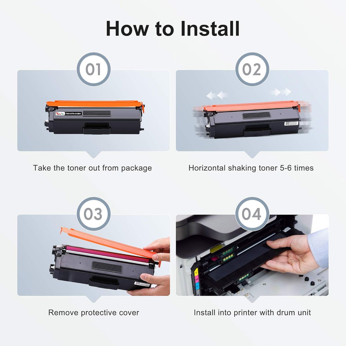 4-Pack Toner Cartridges U482