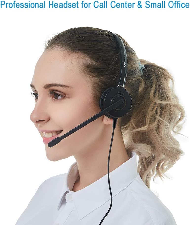 Binaural USB Computer Headset with Microphone Noise Cancelling Mic Pack of 2 E8841
