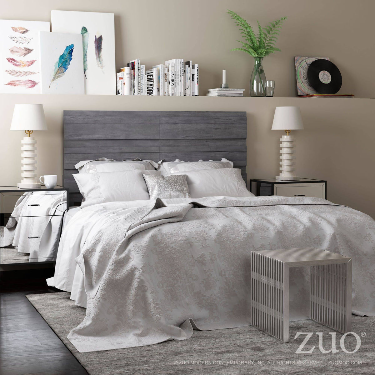 Old Gray Queen Headboard B570