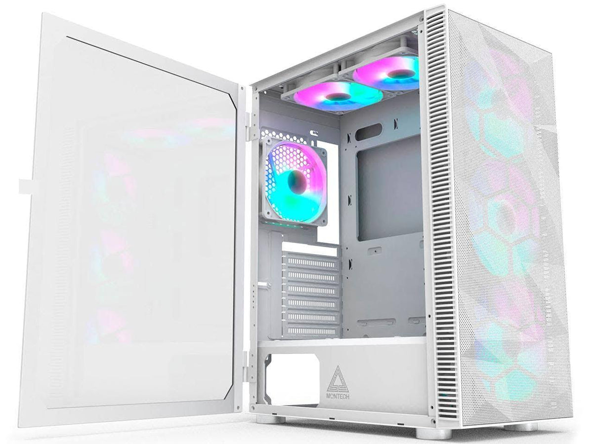6pcs ATX Mid-Tower PC Gaming Case with Tempered Glass T133141