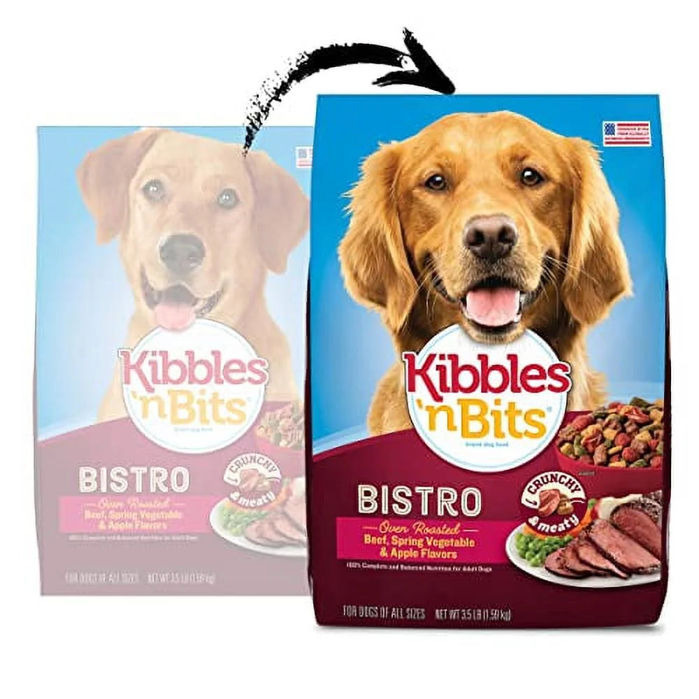 Oven Roasted Beef Flavor Dry Dog Food, 3.5 Pound Bag (Pack Of 4) H38324