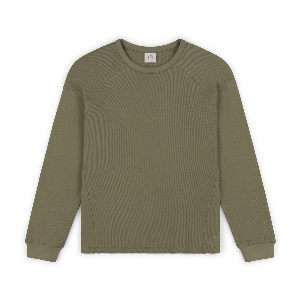 GA WAFFLE LONG-SLEEVE - SAGE GREEN