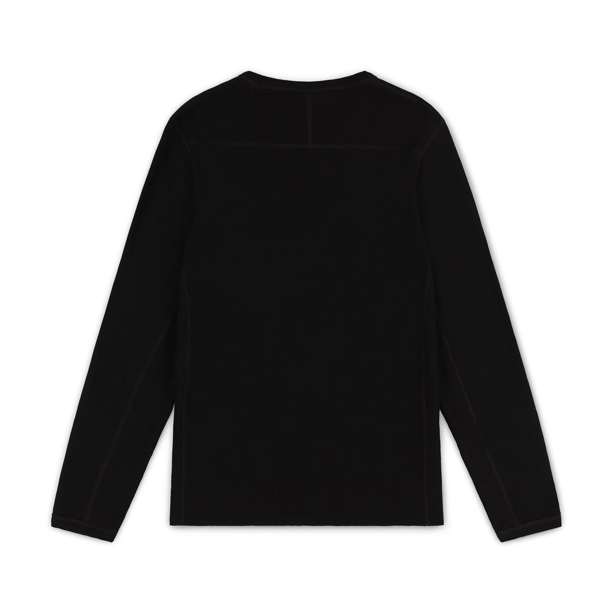 SIGNATURE RIBBED LONGSLEEVE - TRUE BLACK