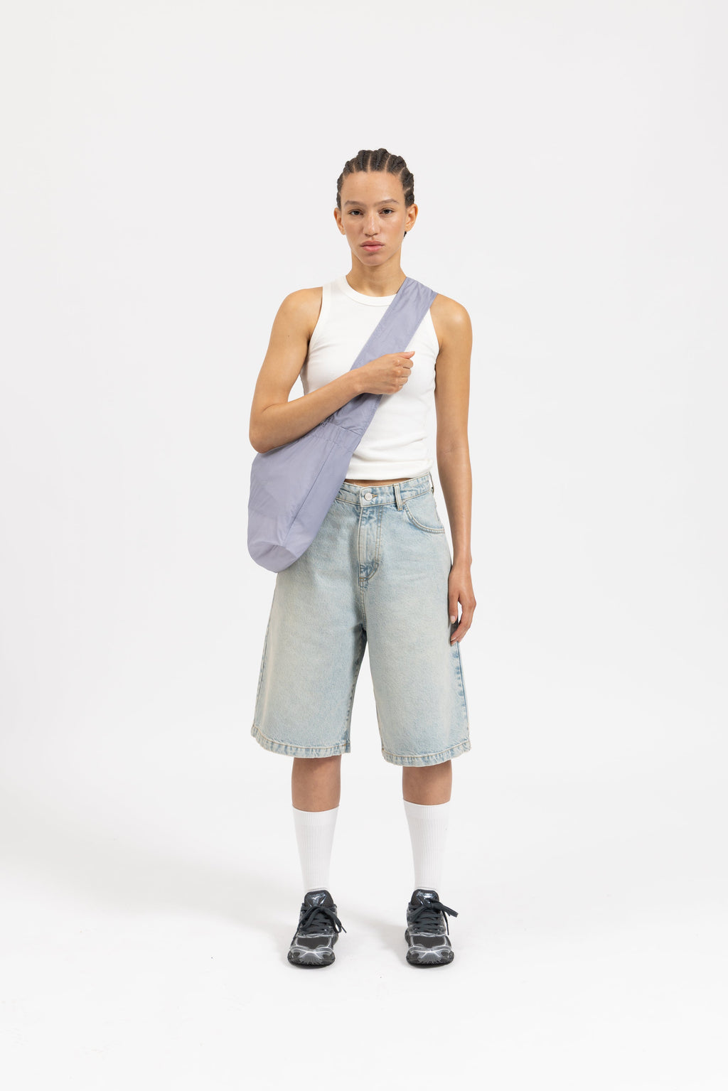 BAGGY DENIM SHORTS - TRUE BLACK