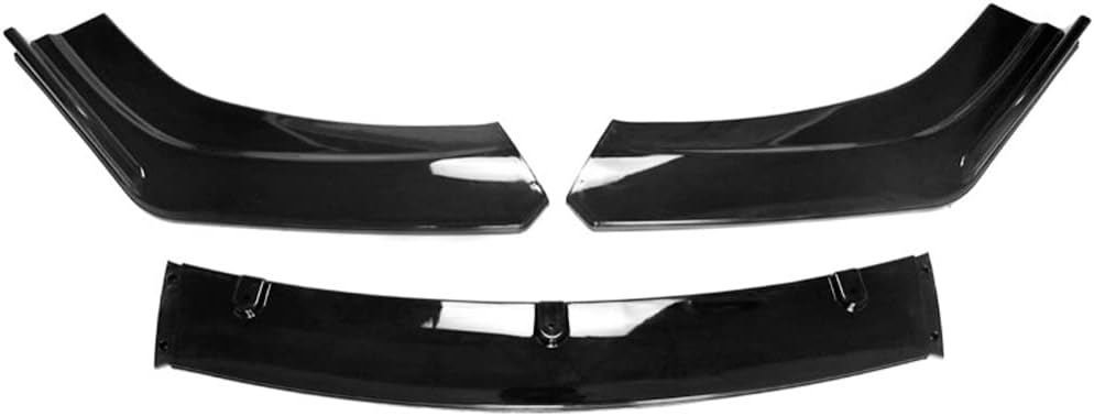 Gloss Black 3pcs/Set ABS Front Bumper Lip Splitter U60067