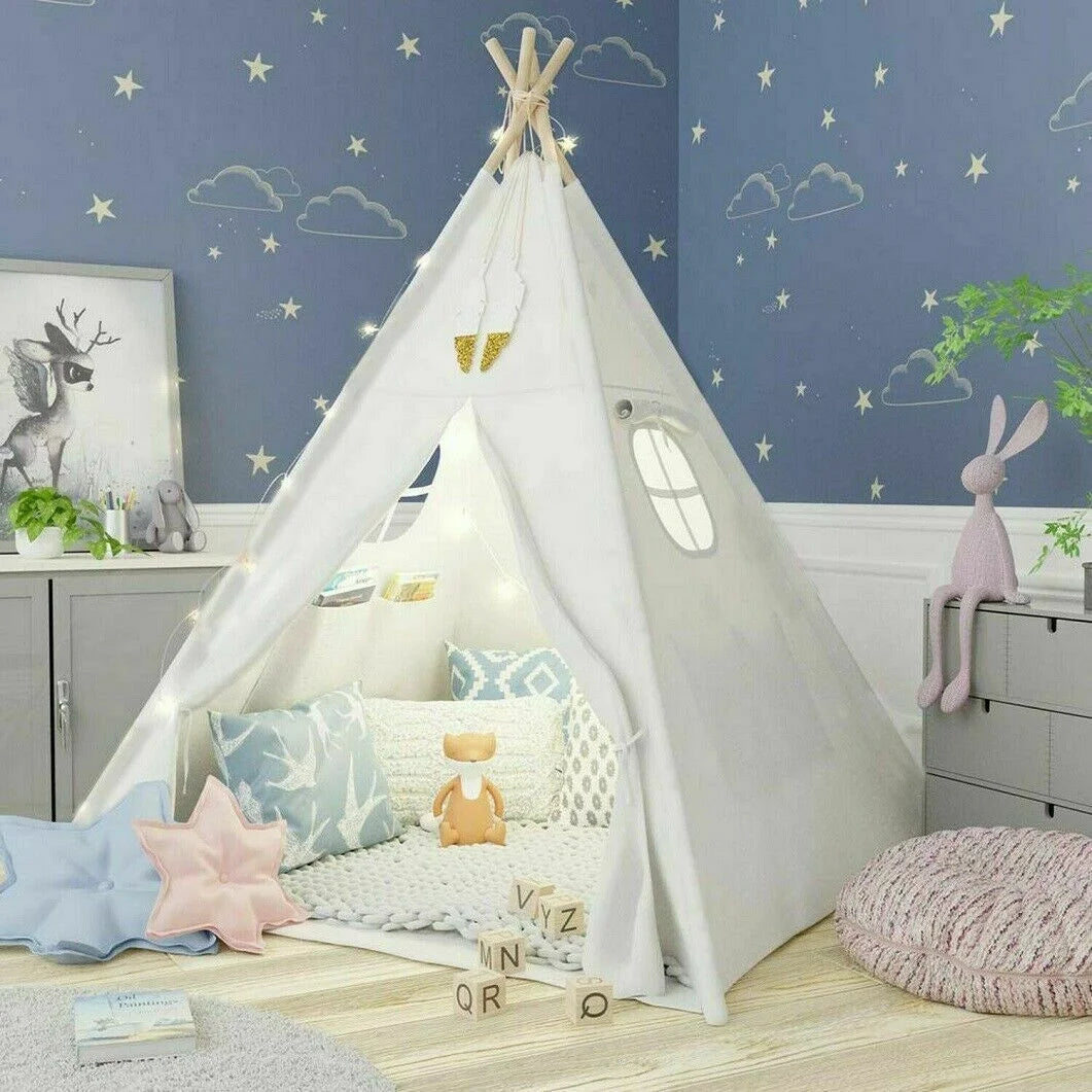 Canvas Teepee Tent for Kids with Window Z7067