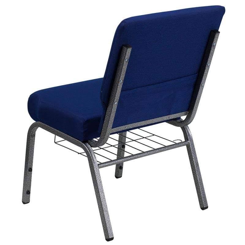 Crimson Fabric Church Chair with Cup Book Rack G911586