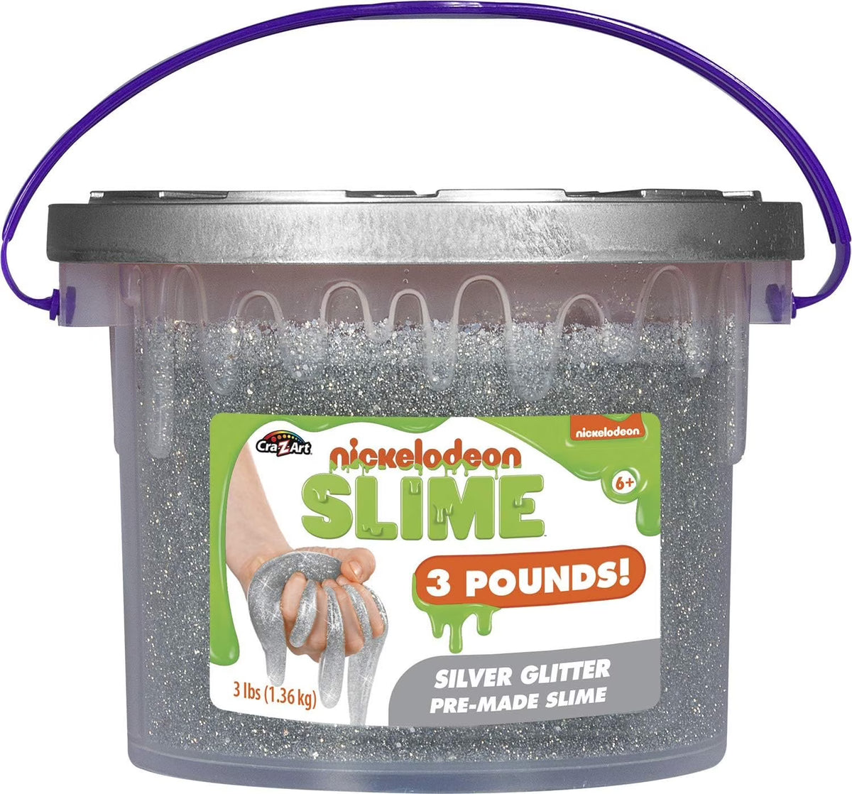 Silver Glitter Slime Bucket Q111