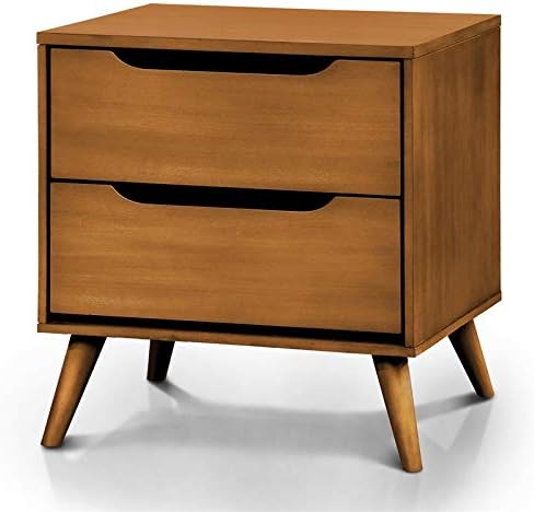 Oak 2-Drawer Wood Nightstand N113553