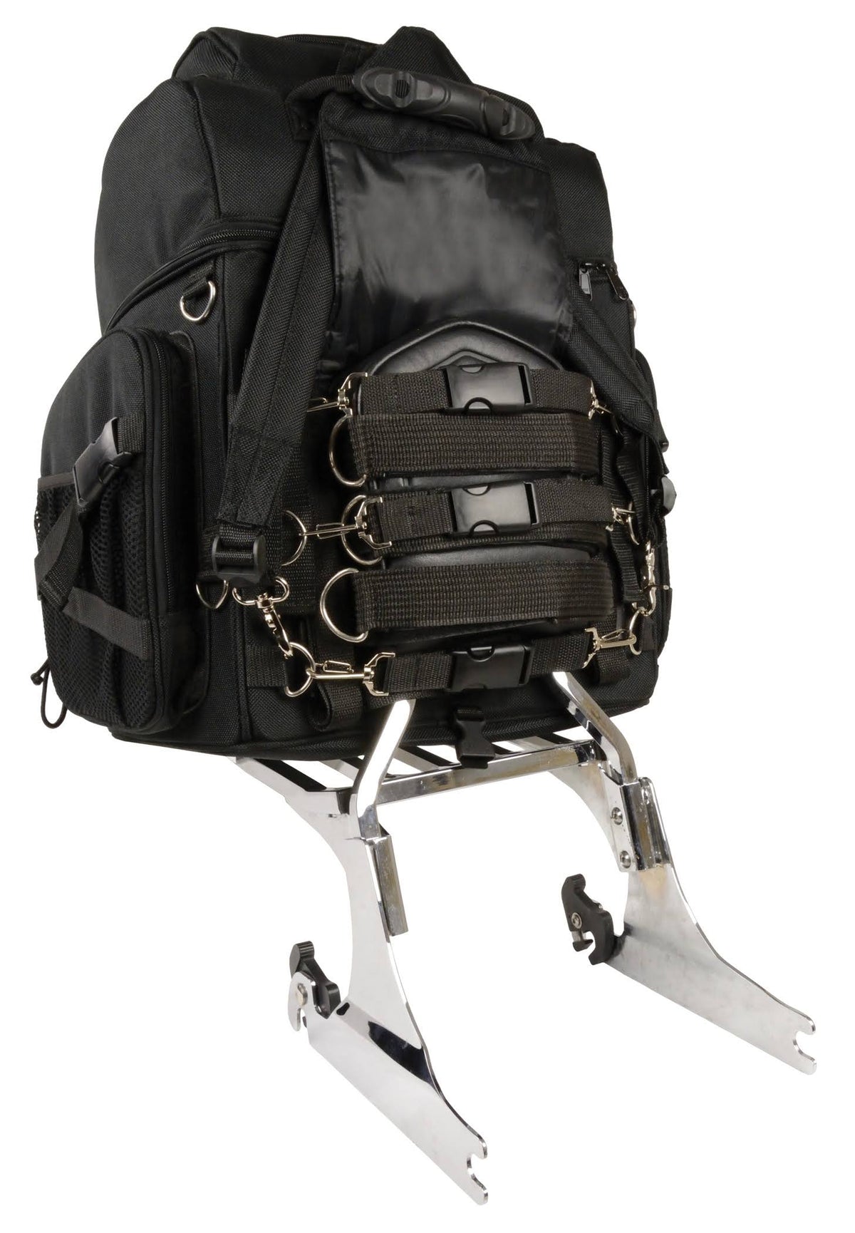 Black Large Nylon Sissy Bar Bag T33596