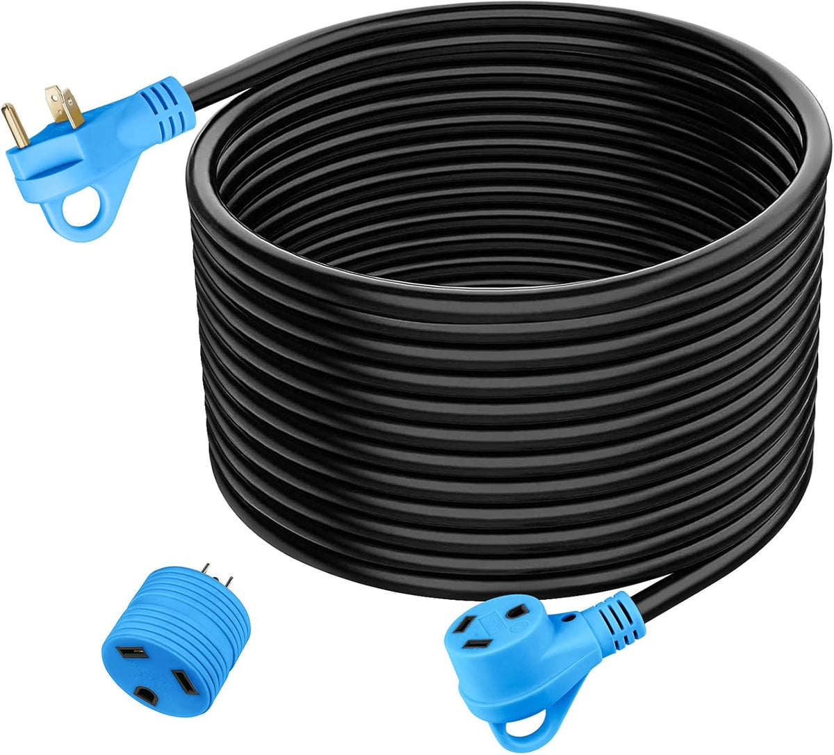 50Feet 30AMP RV Extension Cord Power Supply Cable, Heavy Duty, 10AWG/3C Gauge Wires W38209