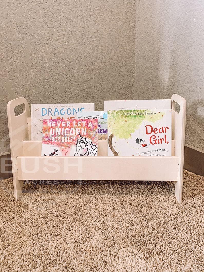 Montessori Kids Portable Bookshelf Wooden Furniture J764