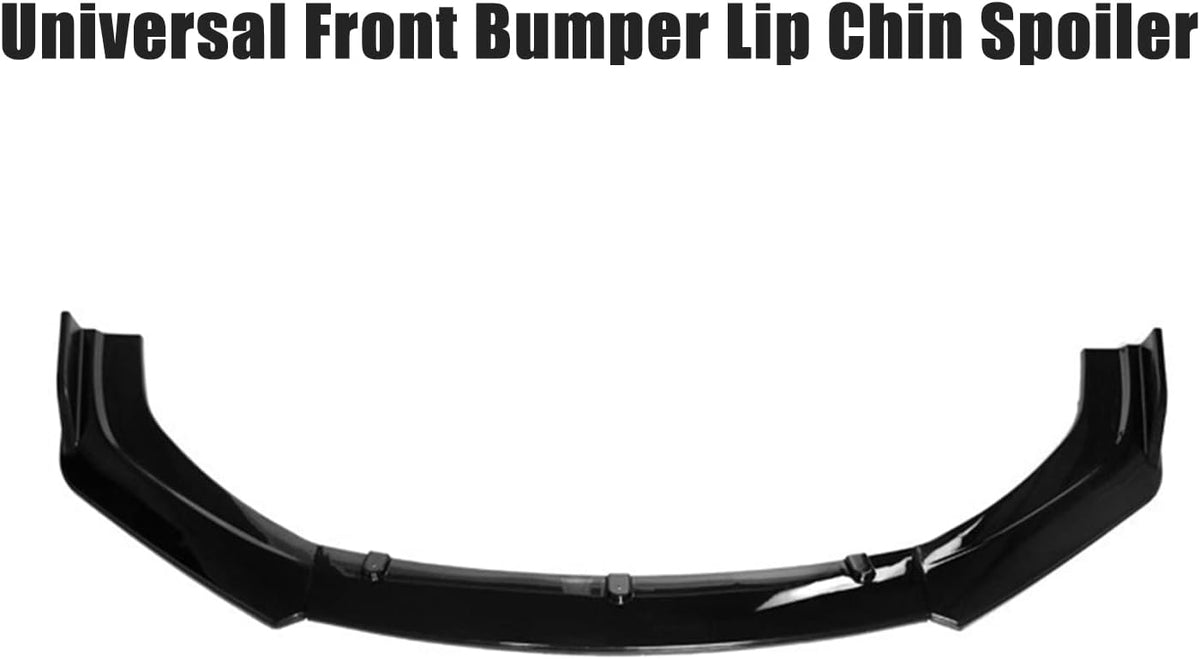 Gloss Black 3pcs/Set ABS Front Bumper Lip Splitter U60067