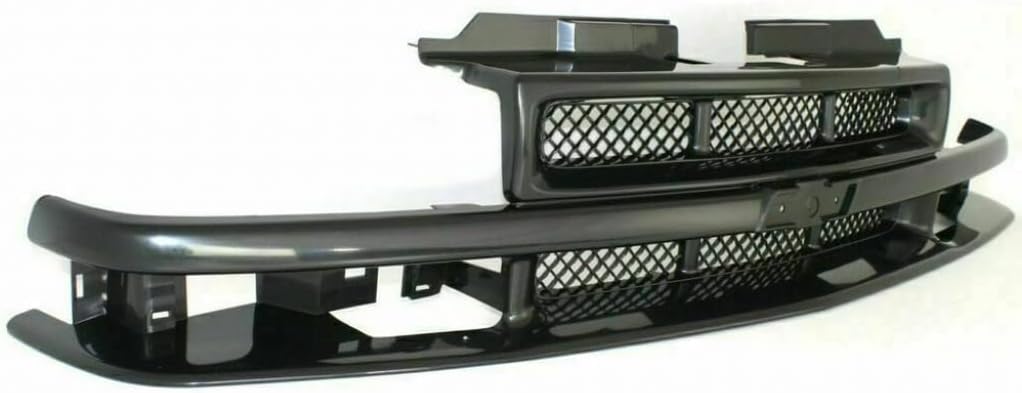 Matte Black Grille with Mesh and Molding Y179066