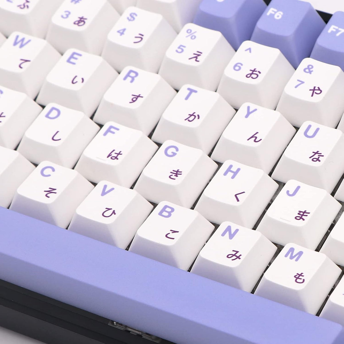 Purple White PBT Keycap Set for Mechanical Keyboards, 135 Key, Cherry Profile Q966176