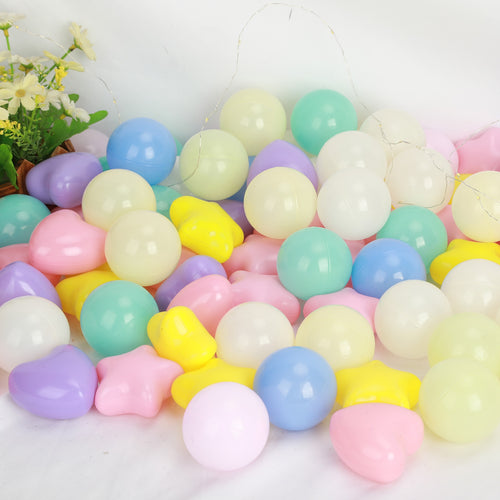 100Pcs Thickened Crush-Proof Macaron-Colored Pit Balls with Mesh Pocket P176409