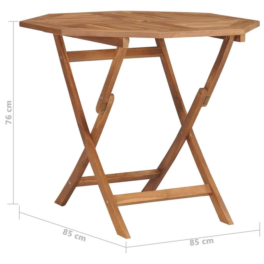 Solid Teak Wood Folding Garden Table C93424