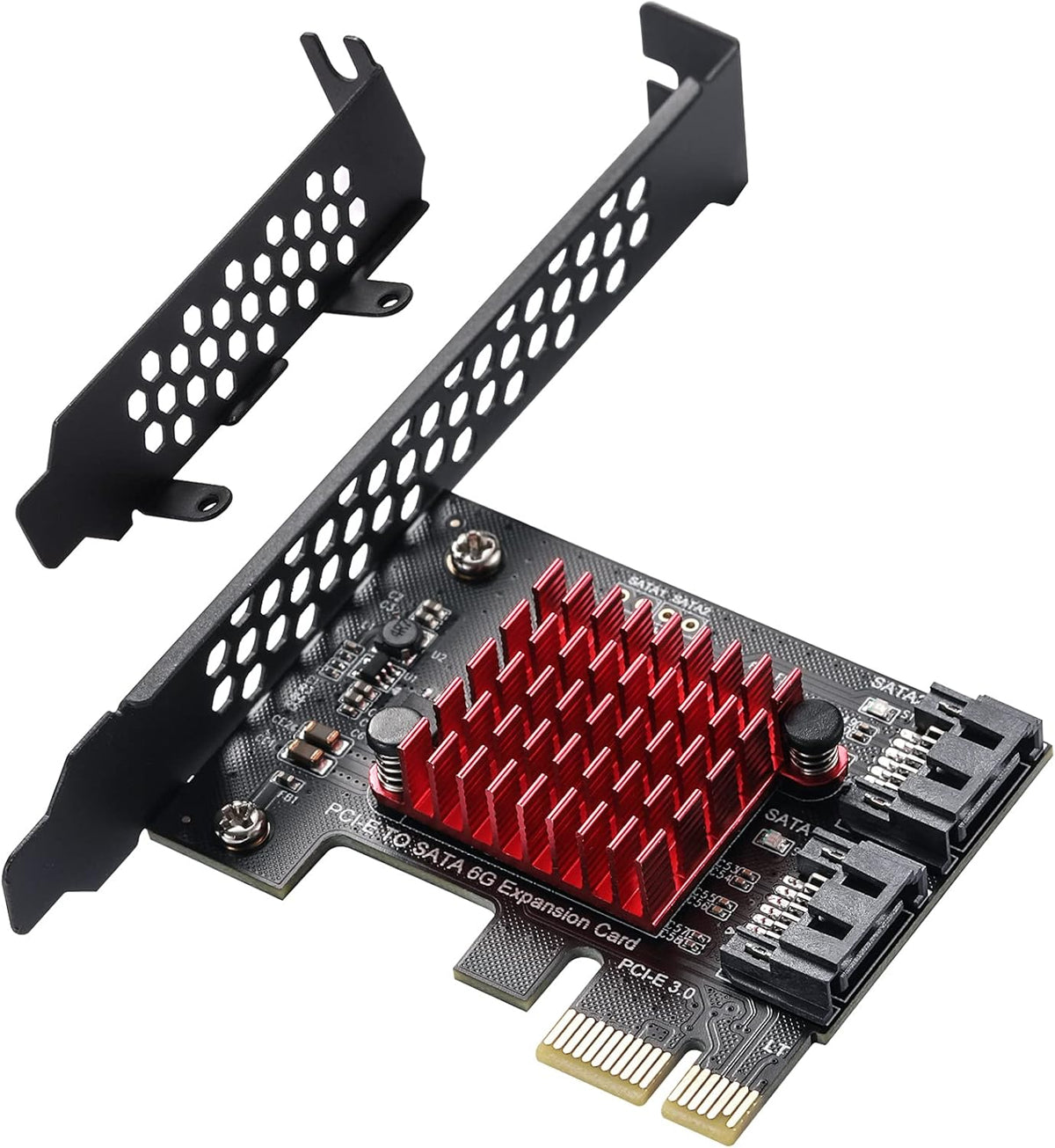6 Port PCIe SATA 3.0 Card with 6 SATA Cables and Low Profile Bracket I984374