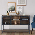 Industrial Kitchen Buffet Floor Cabinet with 6 Cupboard and Displaying Shelves F179588