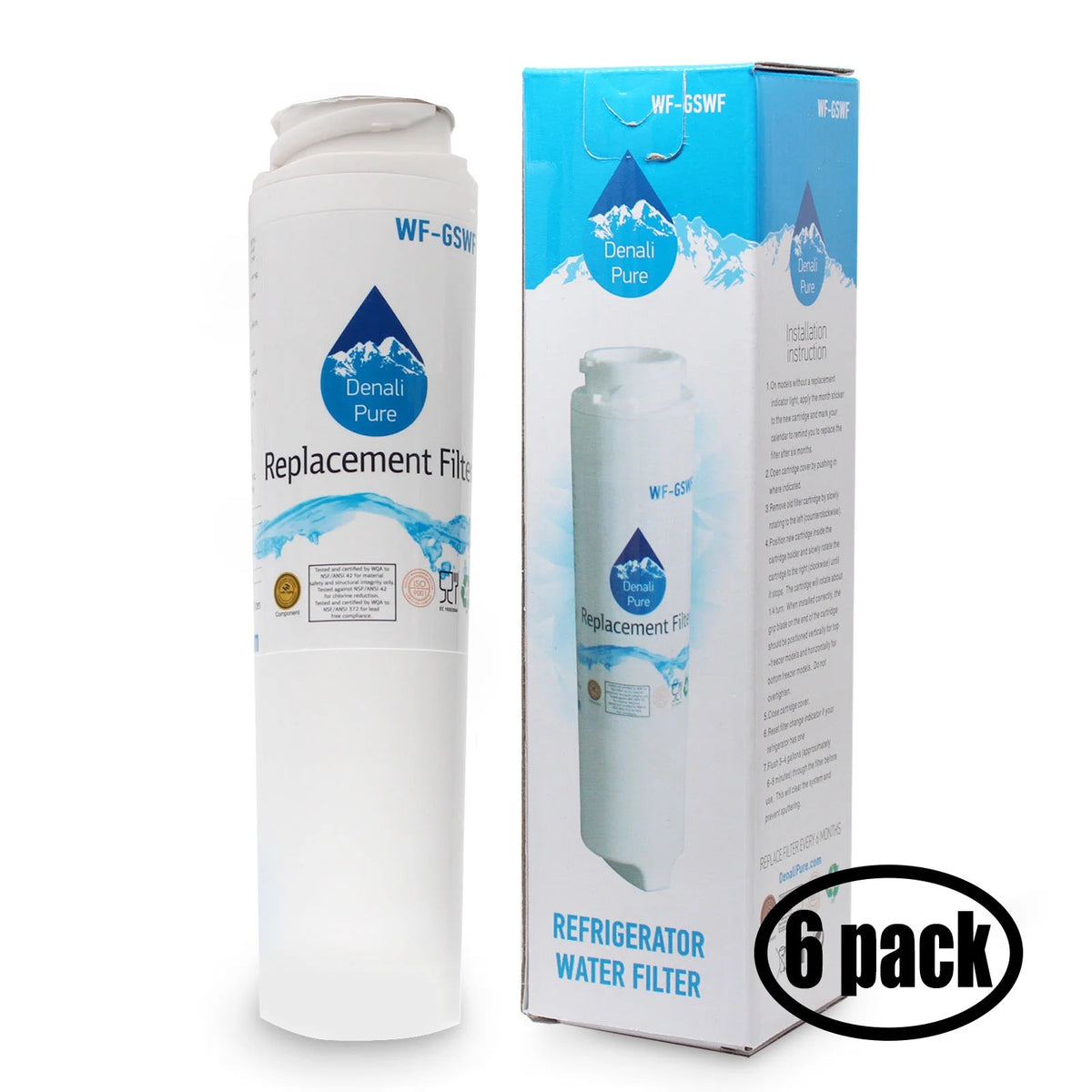 6-Pack Refrigerator Water Filter O295