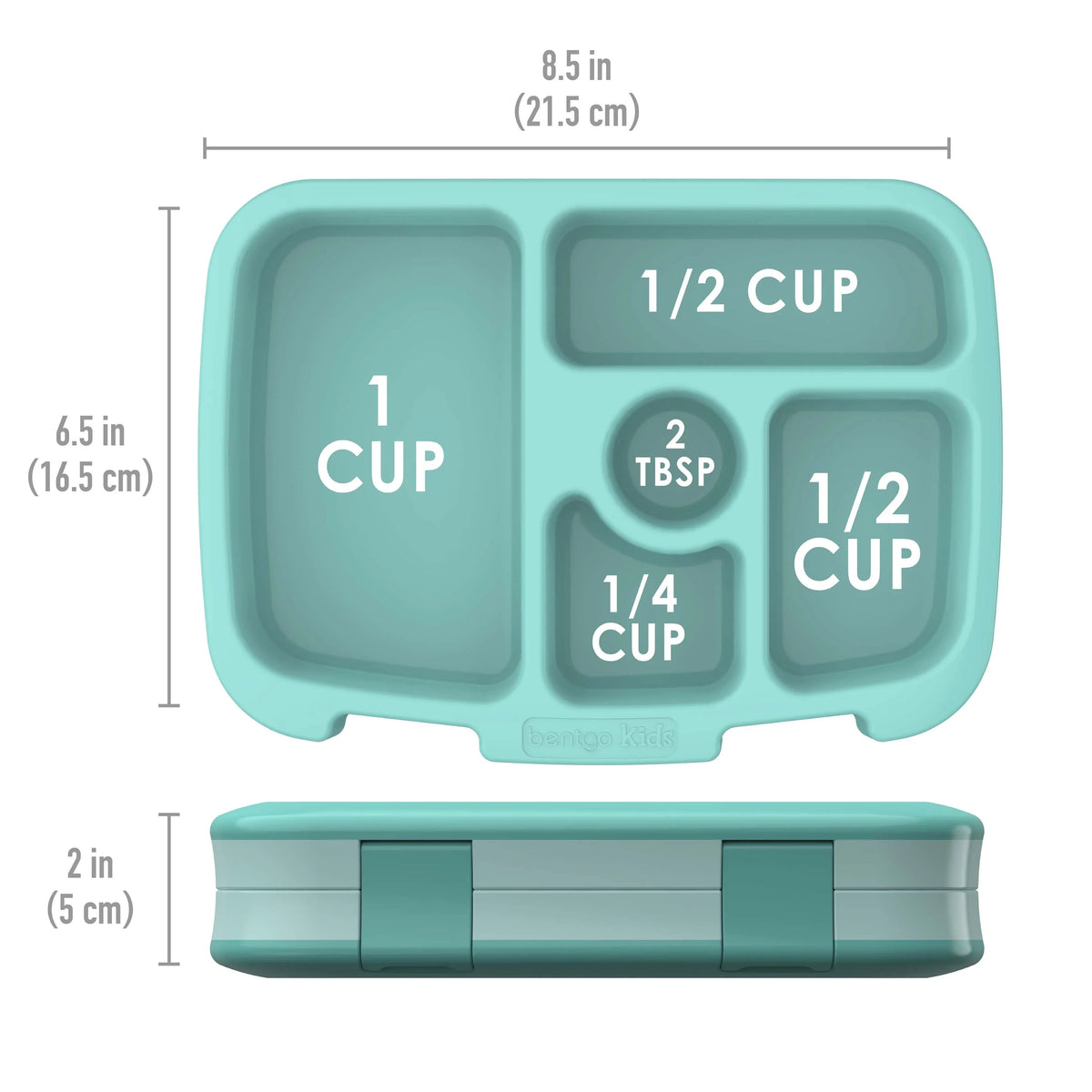 Leak-Proof 5-Compartment Bento-Style Kids Lunch Box, BPA-Free, Dishwasher Safe H571