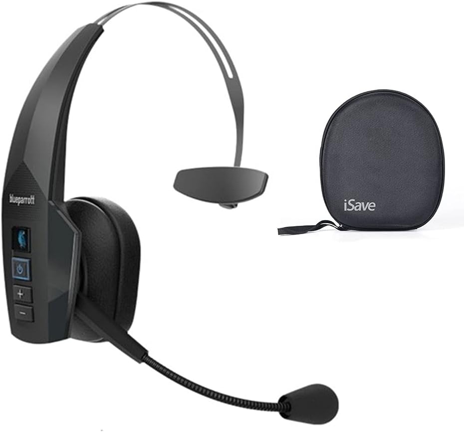 Noise Cancelling Wireless Bluetooth Headset with Carrying Case A5763