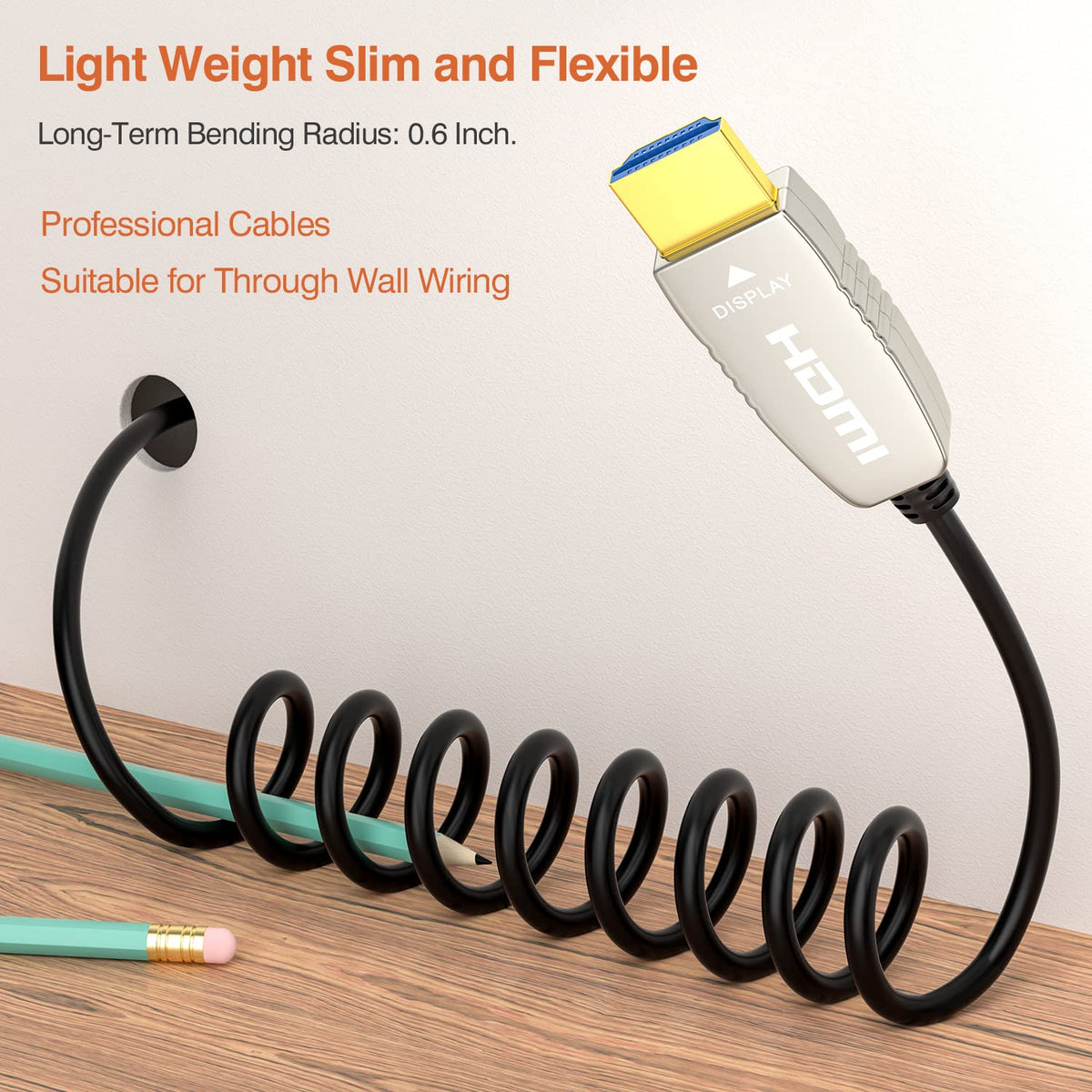 HDMI2.0b Fiber Optic Cable 65 feet 20m P594683