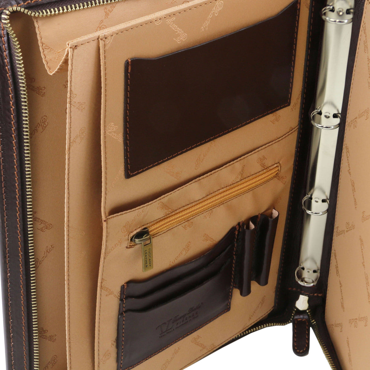 Black Leather Document Case with Ring Binder Z142212