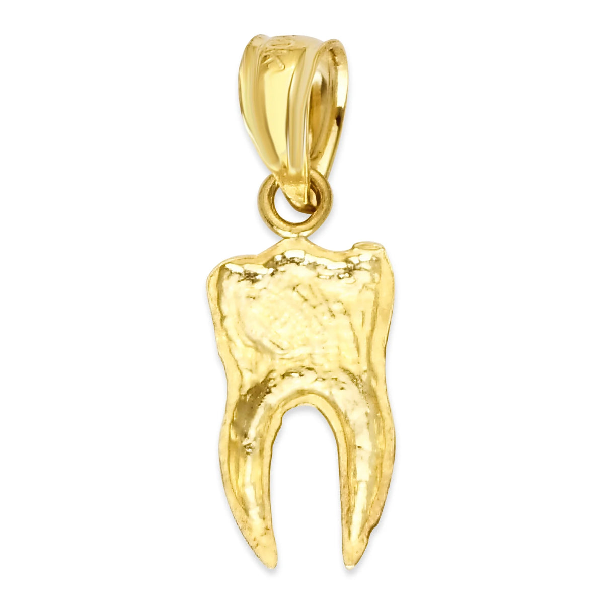 14k Solid Gold Human Tooth Pendant W539