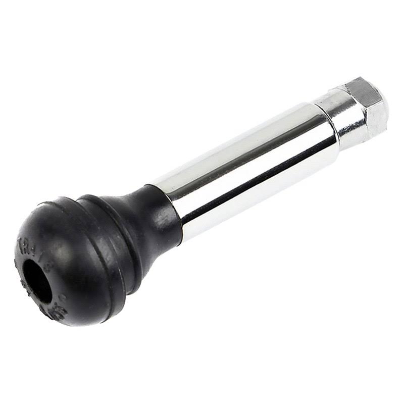 Snap in Tire Valve with Chrome Sleeve and Chrome Cap Z85117