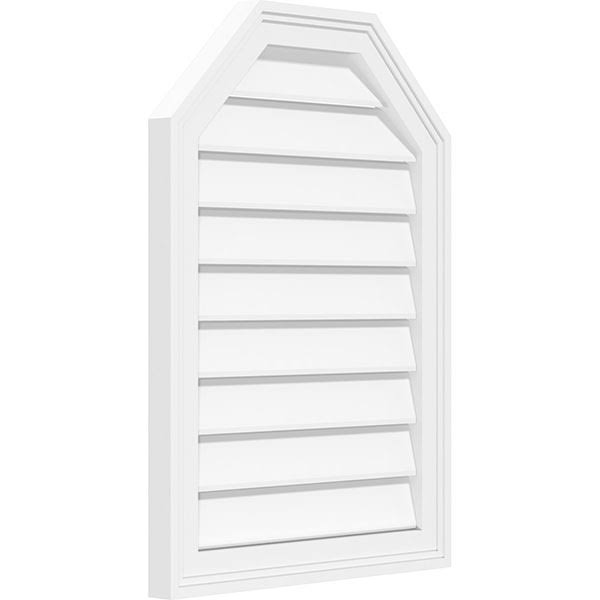 40x22W x 30x22H Octagonal Top Surface Mount PVC Gable Vent T57201