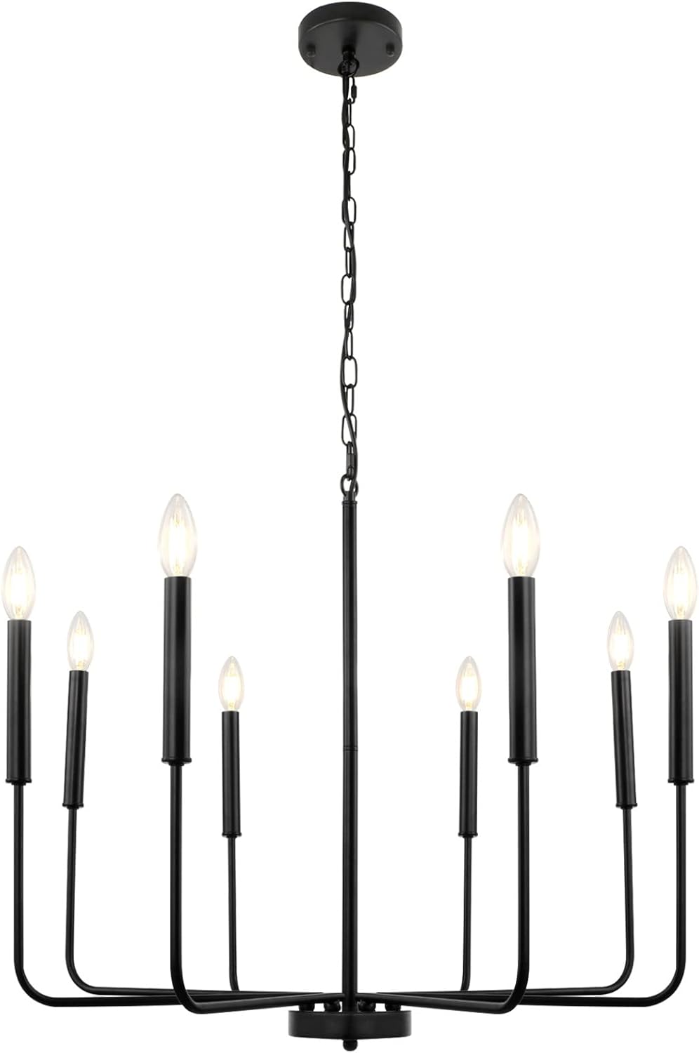 8 Lights Black Farmhouse Chandelier O818835