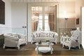 Pearl White Wood Sofa Set 3Pcs B9415