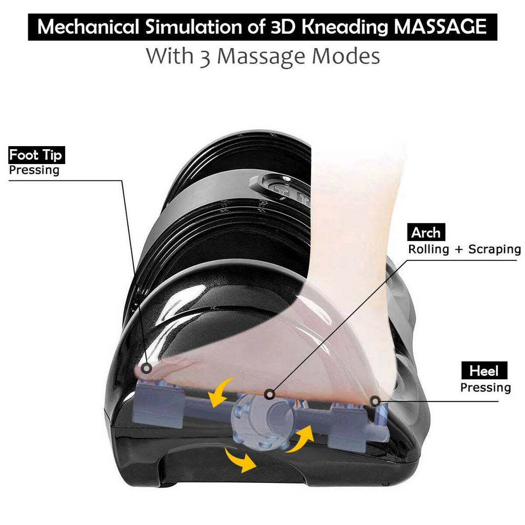 Black Shiatsu Foot Massager with Remote Control Q605