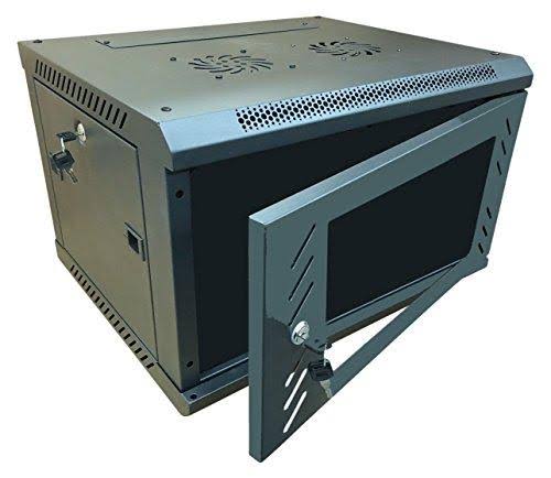 12U Wall Mount Rack Server Cabinet 19-inch Network Enclosure with Locking Glass Door V663