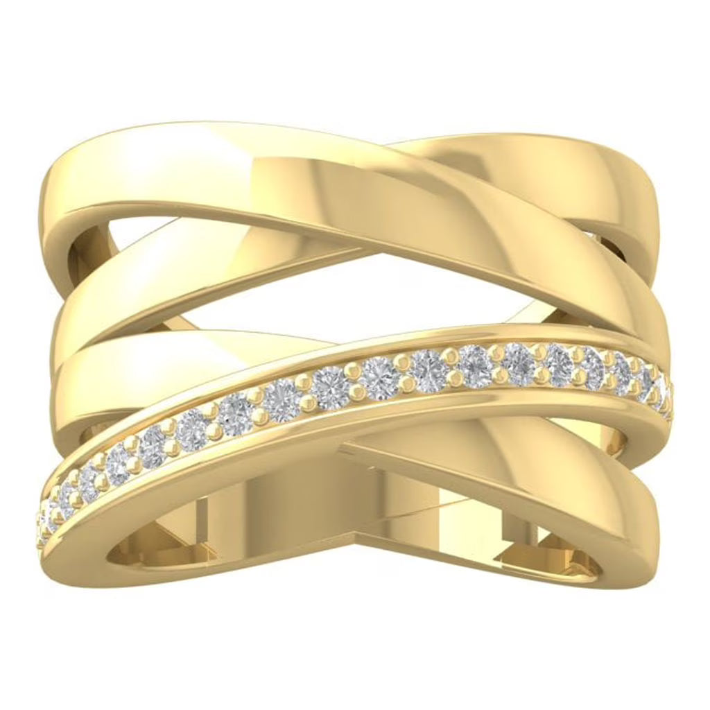 10K Yellow Gold Lab Grown Diamond Wedding Band Ring Size 7.5 S2307