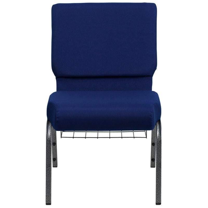 Crimson Fabric Church Chair with Cup Book Rack G911586