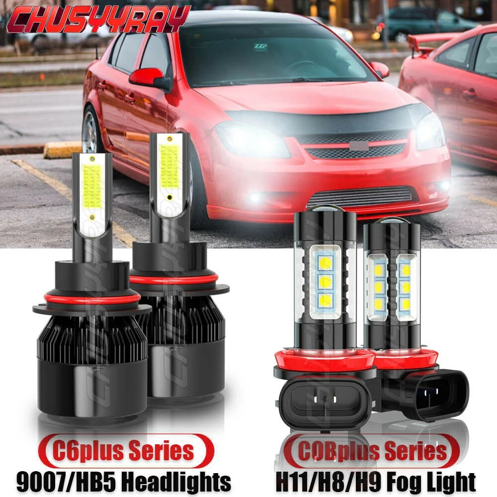 4PC LED Headlight Hi Lo Fog Light 6000K Bulbs M270