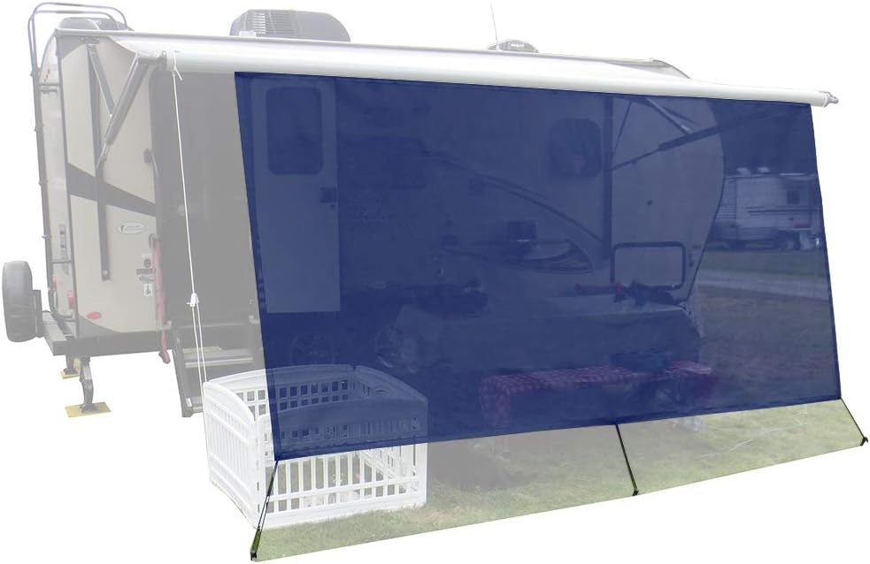Gray Mesh RV Awning Sunshade Screen 8'X12'3'' M9564
