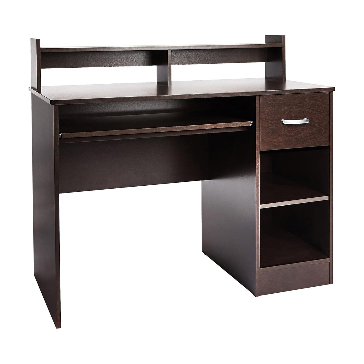 White Computer Desk with Keyboard Tray E78834
