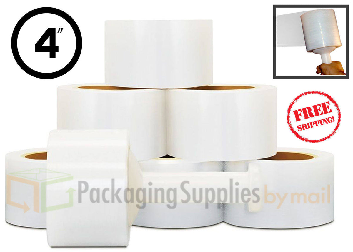 Clear 4x22 x 1000& 90 Gauge Stretch Film 12 Rolls W150