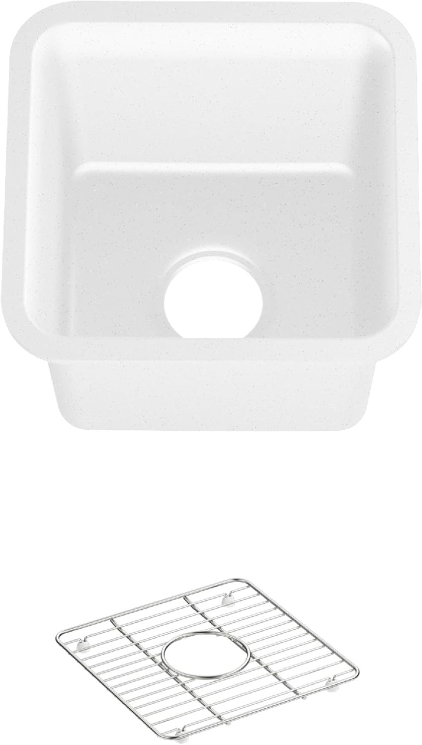 Matte Black 15 x 15 x 9-1/2 Neoroc under-mount bar sink R316737