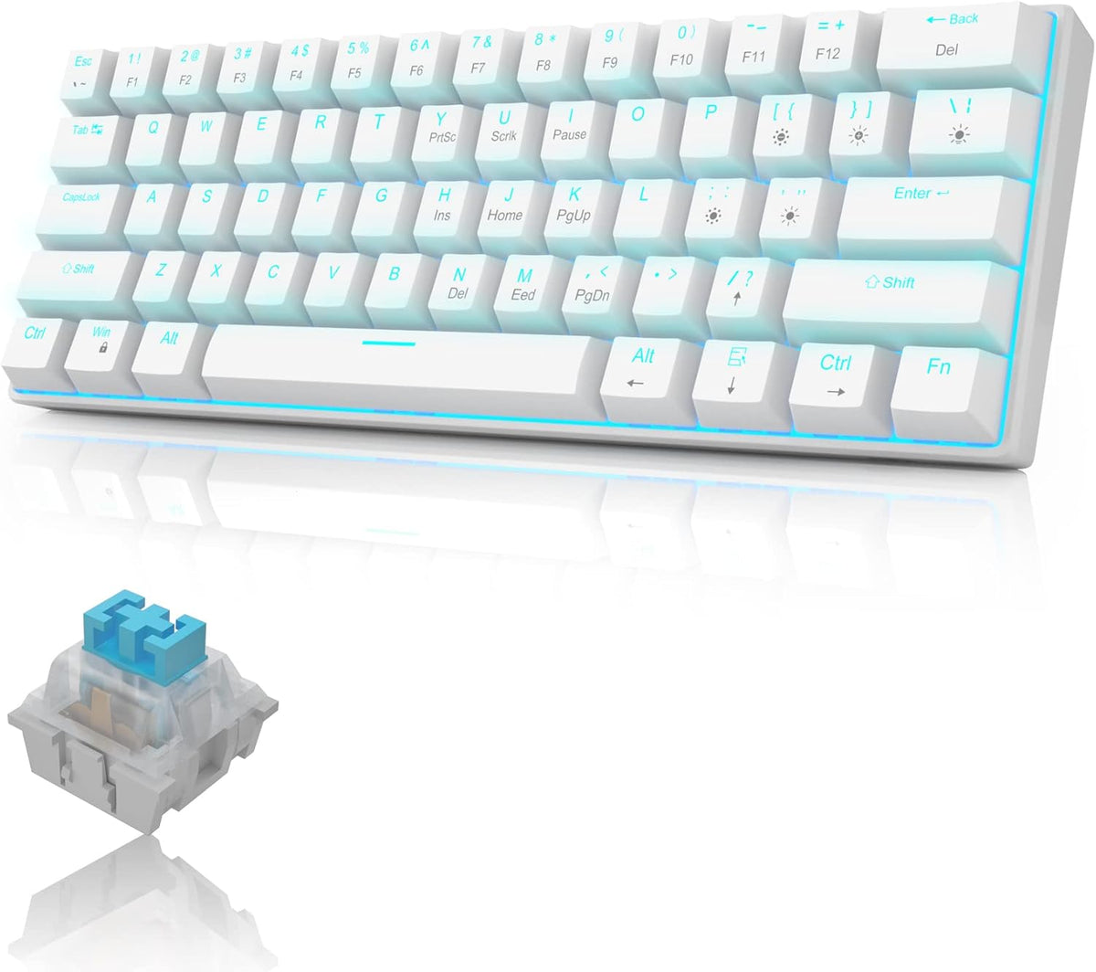 60% Mechanical Gaming Keyboard with Red Switches I328