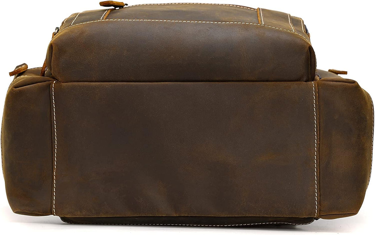 Vintage Full Grain Leather 15.6 Inch Laptop Backpack N69254