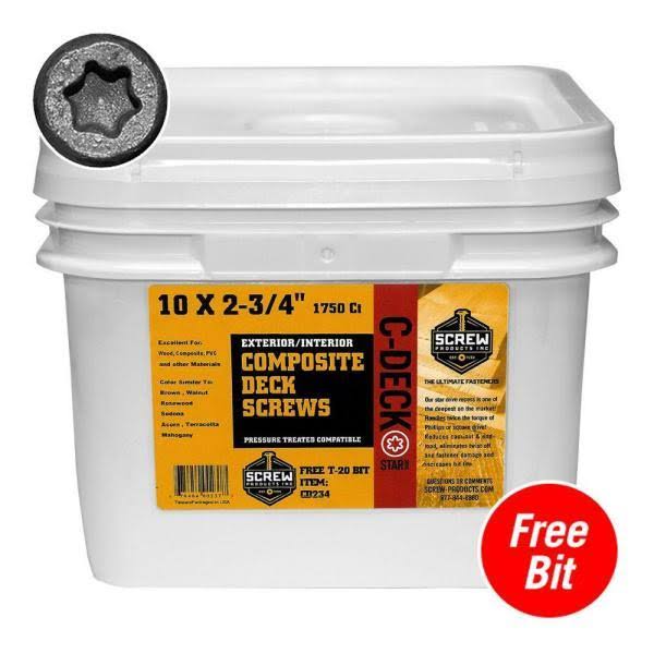 1750 Count Composite Star Drive Deck Screws Z9500